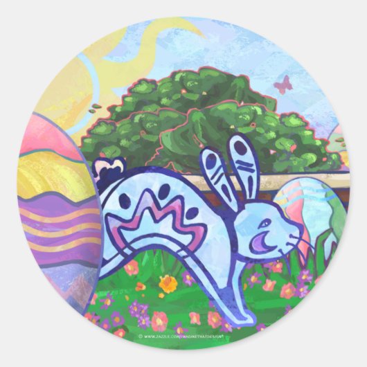 Achtertuin Easter Hunt Round Sticker (Voorkant)