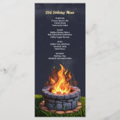 Achtertuin Fire Pit Bonfire Cookout, Verjaardag BB Menu (Voorkant)