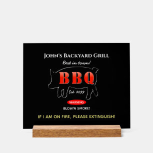 Achtertuin Grill Master Grilling BBQ Acryl teken Bord