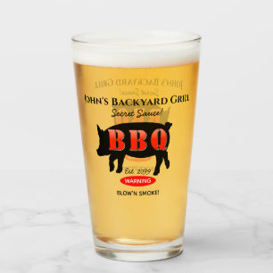Achtertuin Grill Master Grilling BBQ Pint Bier Glas