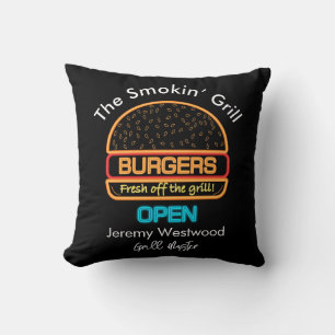 Achtertuin Grill Meester Burgers Bord Kussen