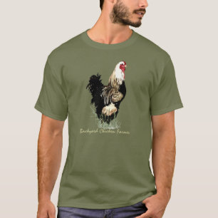 Achtertuin kippenboer met roosterontwerp t-shirt