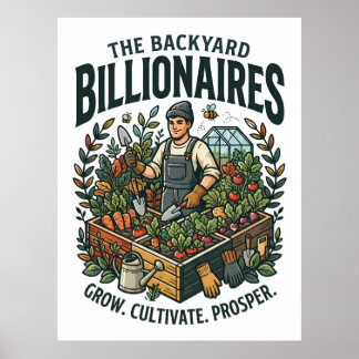 Achtertuin Miljonairs Poster