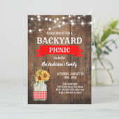 Achtertuin Picknick Feest Kaart (Staand voorkant)