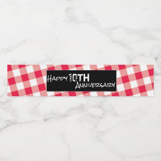 Achtertuin Picknick Jubileum Waterflesetiket Waterfles Etiket (Enkel label)