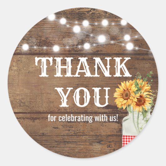 Achtertuin picknickfeest ronde sticker (Voorkant)