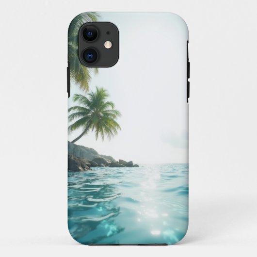 Achtertuin uitzicht met palmbomen Case-Mate iPhone case (Achterkant)