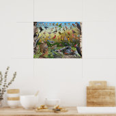Achtertuin vogels in het oosten poster (Keuken)