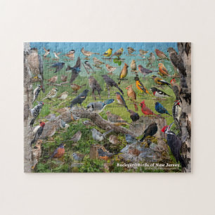 Achtertuin vogels New Jersey Legpuzzel