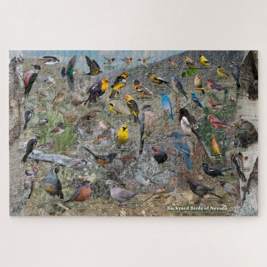 Achtertuin vogels van Nevada Legpuzzel (Horizontaal)
