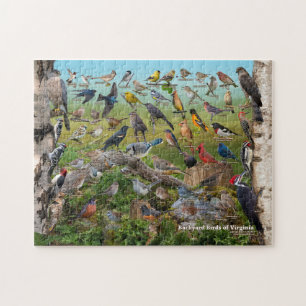 Achtertuin vogels van Virginia Legpuzzel