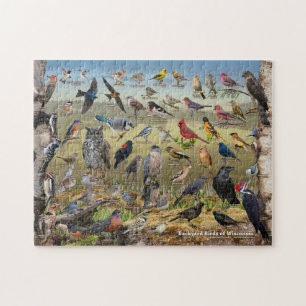 Achtertuin vogels van Wisconsin Legpuzzel