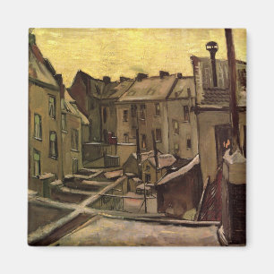 Achtertuinen van Oude Huizen door Vincent van Gogh Magneet