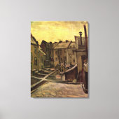 Achtertuinen van Oude Huizen van Vincent van Gogh Canvas Afdruk (Voorkant)