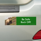 achteruit bumpersticker (Op auto)
