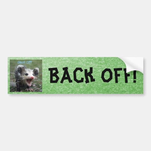 Achteruit! Bumpersticker (Voorkant)