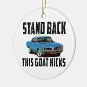 Achteruit deze geit. keramisch ornament (Links)