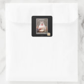 Achteruit! Vierkante Sticker (Tas)