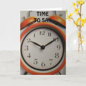 ACHTERUITLOPENDE KLOK ZEGT "GENIET VAN JE "PENSIOE KAART (Gele Bloem)