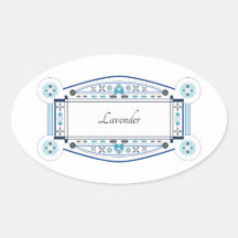 Achteruitrijsticker met Lavender-label