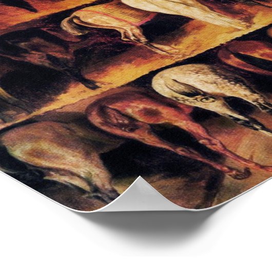 achtervoeten van paarden, bruin poster (Hoek)