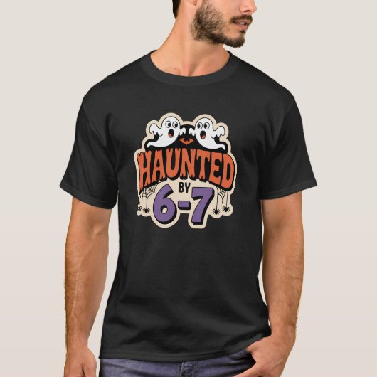 Achtervolgd door 6-7 grappige Halloween-geest Spoo T-shirt (Voorkant)