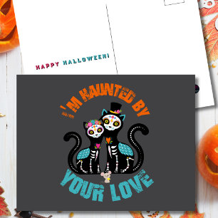 Achtervolgd door je liefde Sugar Skull Cat Briefkaart