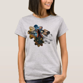 Achtervolging van de lichte kleding t-shirt