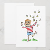 Achtervolgingen door bijen kaart (Voorkant / Achterkant)