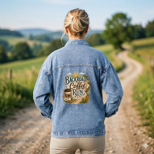 Achterweg Koffierun Country Folk Zonsopgang Denim Jacket