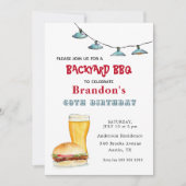 Achterwerf BBQ Birthday Invitation Aankondiging (Voorkant)