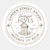 AchterwerpHives beeswax Lip Balm Label (Voorkant)