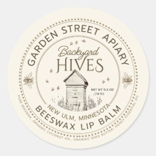 AchterwerpHives beeswax Lip Balm Label