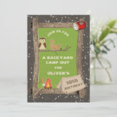Achterwerpkamp uit Birthday Party Kaart (Staand voorkant)
