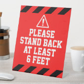 Achterzijde 6 inch reclamebord met voetstuk (Insitu)