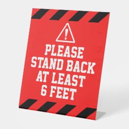 Achterzijde 6 inch reclamebord met voetstuk