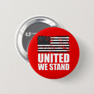 Achterzijde blauwe dun blauwe lijn VS vlag MAGA WW Ronde Button 5,7 Cm