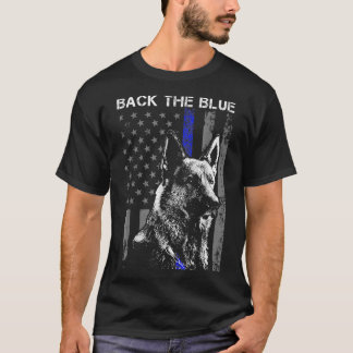Achterzijde blauwe tinnen blauwe linnen vlag Duits T-shirt