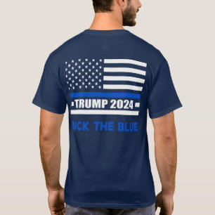 Achterzijde blauwe vlag Blauwe tonnen 2024 T-shirt