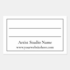 Achterzijde etiket kunstwerk