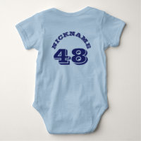 Achterzijde Lichtblauw & Navy Baby | sporttrui