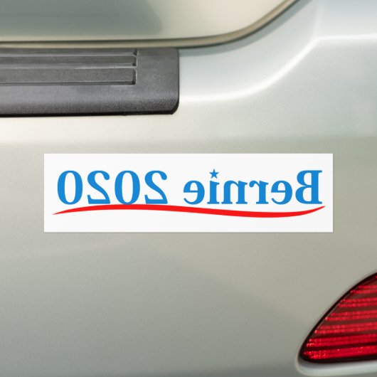 Achterzijde Uitzicht Mirror Bernie Bumpersticker (Op auto)