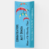 -achtige blauwe kite Surfing Banner (Verticaal)