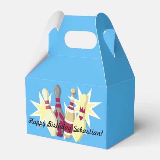 -achtige Bowling Bedankdoosjes (Voorkant Zijde)