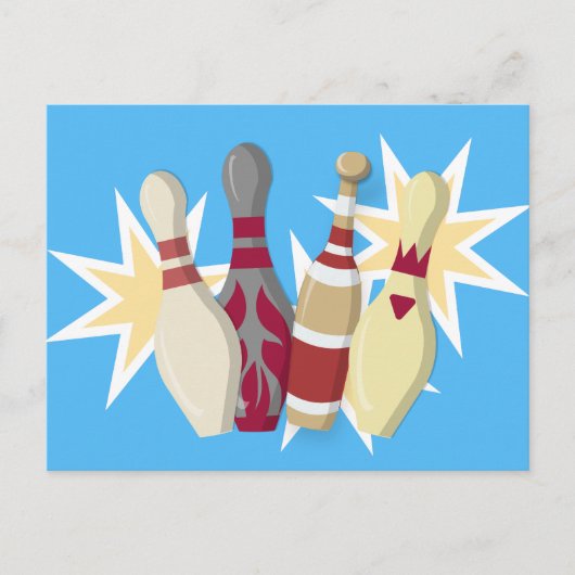 -achtige Bowling Briefkaart (Voorkant)