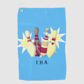 -achtige Bowling Golfhanddoek (Voorkant)