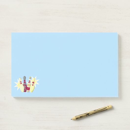 -achtige Bowling Post-it® Notes (Op bureau)