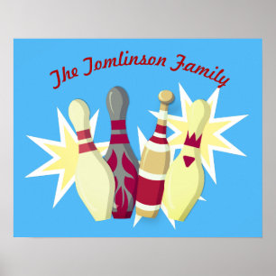-achtige Bowling Poster