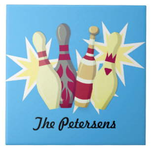 -achtige Bowling Tegeltje