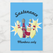 -achtige Bowling Voedselcontainer Etiket (Enkel label)